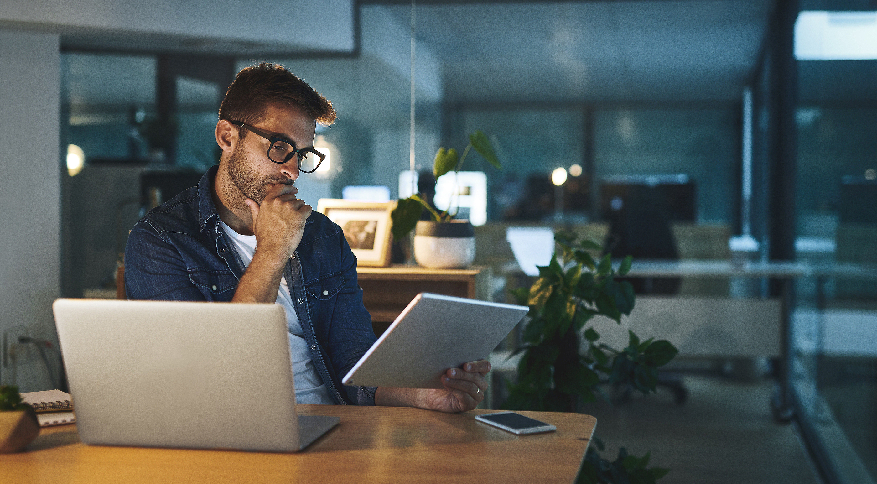 Person working with analytics